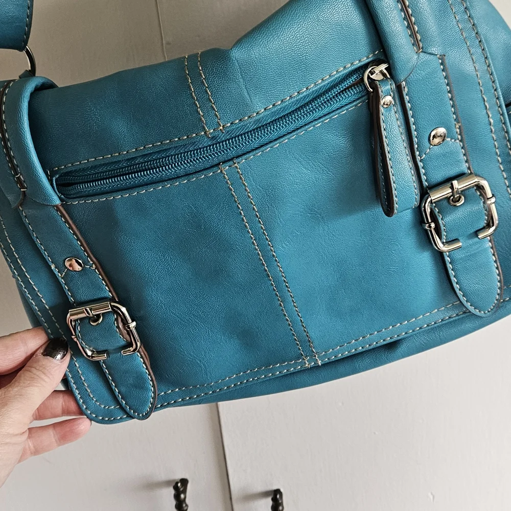 Relic Stylish Teal Blue Shoulder Bag - Picture 8 of 12
